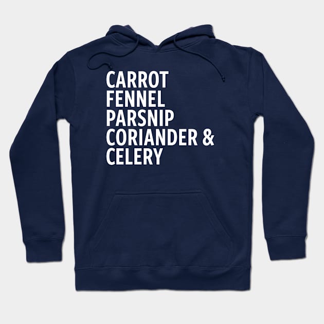 Carrot Family Reunion Hoodie by Kale Von Celery
